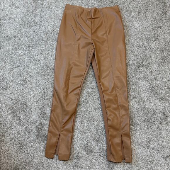 Calvin Klein medium faux leather front pull on slim stretch pant P3 2466 - Picture 10 of 12